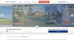 Desktop Screenshot of pottersholidays.com